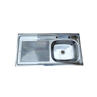 Cubierta Lavaplatos Sobreponer 100Cm + Sif/Des Izquierdo