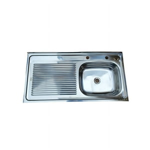 Cubierta Lavaplatos Sobreponer 100Cm + Sif/Des Izquierdo