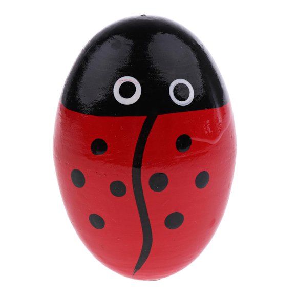 Juguete de percusión de inteligencia de huevo de madera Shaker de mano para Early Learning Red