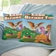 thumbnail image 3 of En Tierra de Dinosaurios Fundas de almohada de terciopelo con tema, regalos de funda de almohada, decoración para el hogar, cojín de lanzar, regalo de cumpleaños para fans y parejas. 45cm x 45cm., 3 of 6