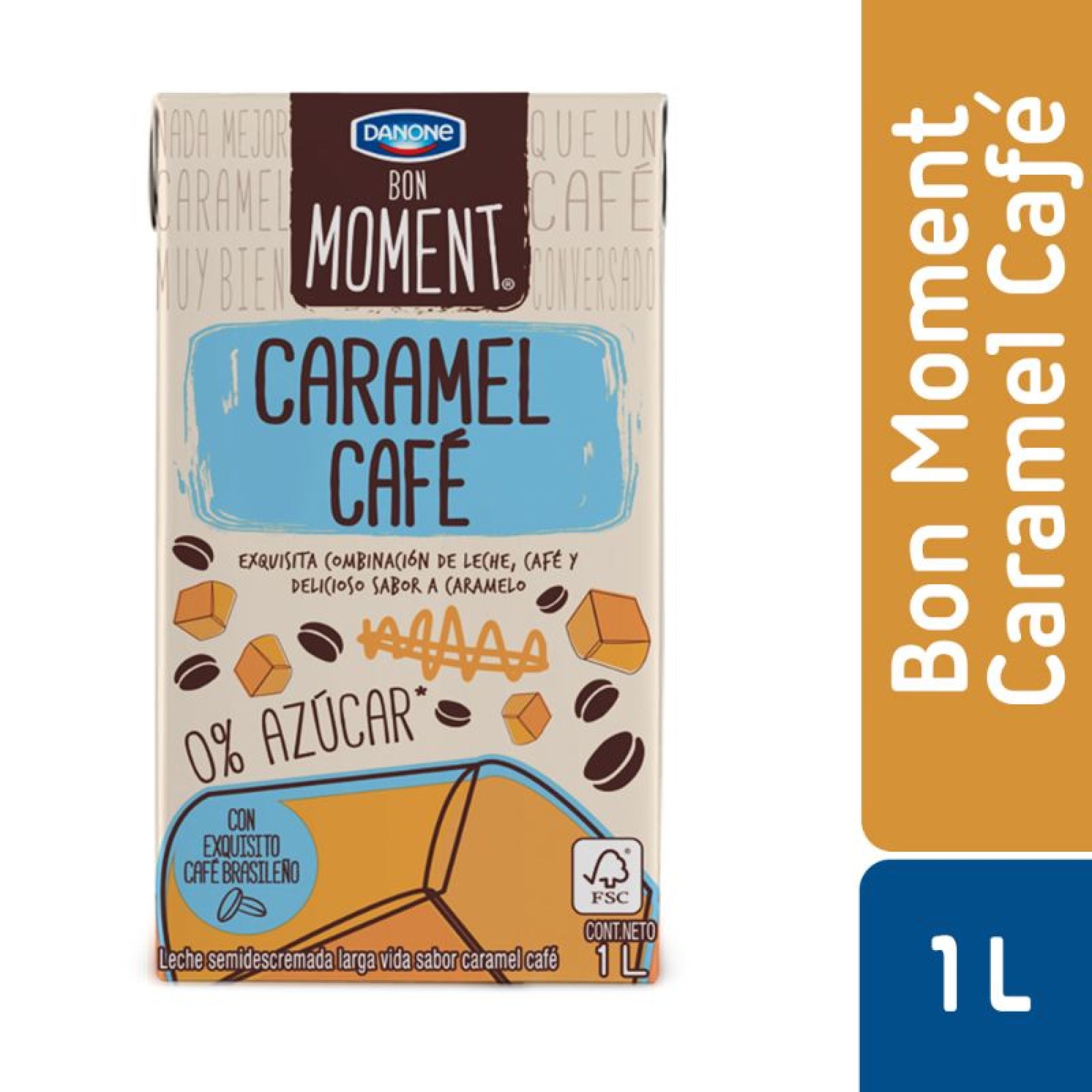 Leche Bon Moments Caramel Café Sin Azúcar Caja, 1 L | Lider