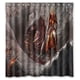 thumbnail image 1 of Cortina de ducha de fantasía de guerra, juego de cortinas de baño con ganchos, tamaño 66 x 72 pulgadas, 1 of 3