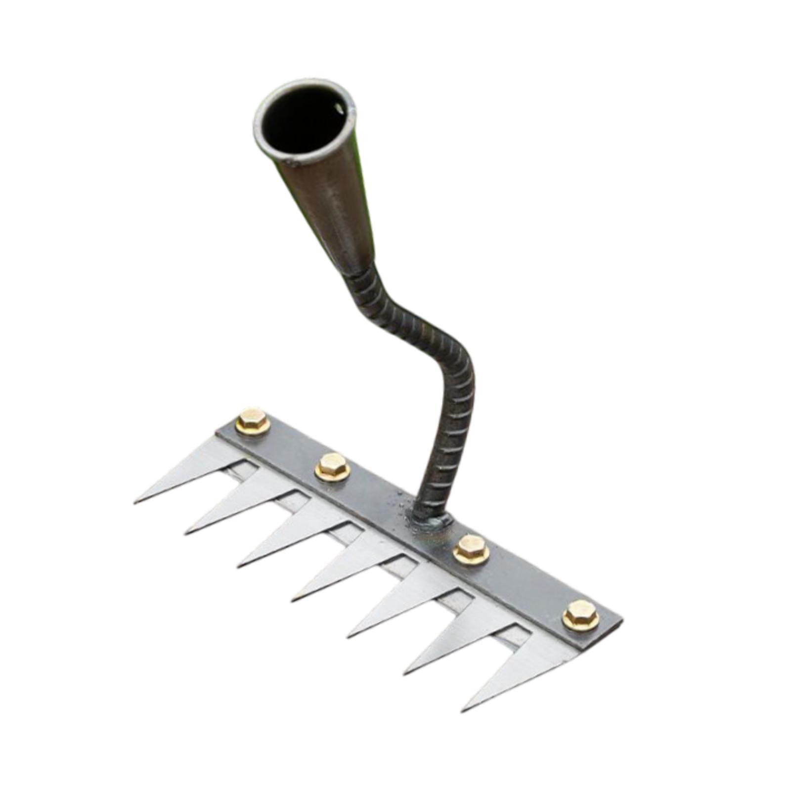 Magideal - Rake De Jardín, Garra Manual De Malezas, Mango Ergonómico, Removedor De La Herramienta De Extracción Para Cultivos De Jardín Con El Césped De Jardín 7 Dientes