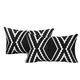 thumbnail image 1 of Juego de 2 fundas de almohada bohemias impermeables para exteriores, con diseño geométrico, para patio y jardín, 45,7 x 45,7 cm, 1 of 7