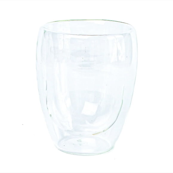 Vaso de vidrio transparente doble pared – 350 ml