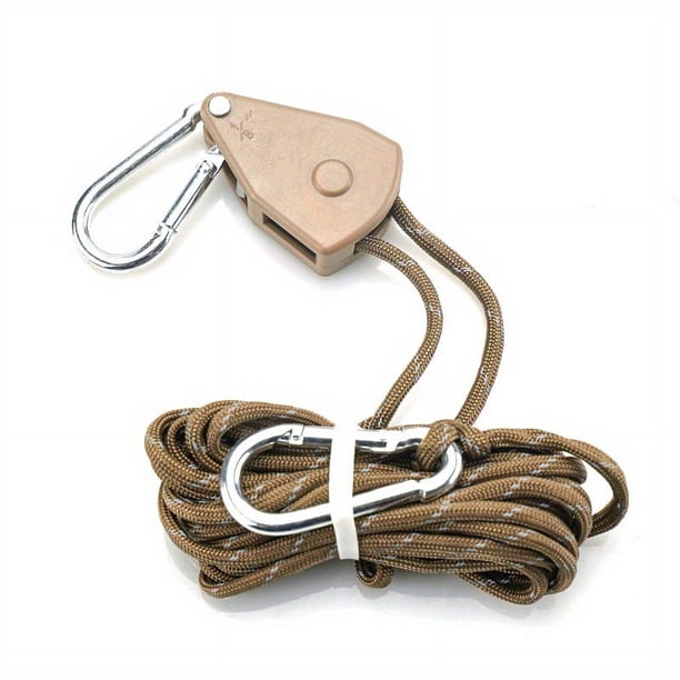 1pc Wind Rope Canopy Fixed Buckle, Adjustable Metal Pulley Wind Rope, Binding Rope For Outdoor Camping, Tent, Picnic