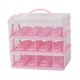 thumbnail image 1 of Porta Cupcakes De 2 Niveles, Portátil, Para Muffins, Galletas, Tartas De Queso, Color Rosa, 1 of 5