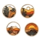 thumbnail image 3 of 4 Piezas De Letreros De Madera Para Decoración De Pared Con Paisaje Bohemio Para Cocina, Estudio, Sala, Apartamento, Estilo B, 3 of 5