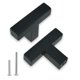 thumbnail image 1 of Tiradores para gabinete Redunest de acero inoxidable negro mate de 5 cm, 1 of 5