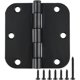 thumbnail image 1 of TDCHINGES Rounded Door Hinges Matte Black 3.5 Interior Exterior, 1 of 3