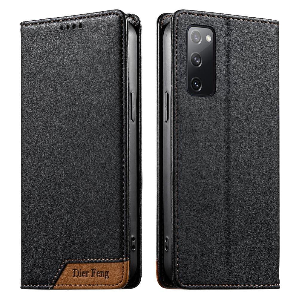 Foxdock - Funda Tipo Cartera De Cuero Sintético Para Samsung Galaxy S20 Fe Bloqueo Rfid, Con Ranuras Para Tarjetas Y Bolsillo Para Efectivo, Cierre Magnético Fuerte Negro
