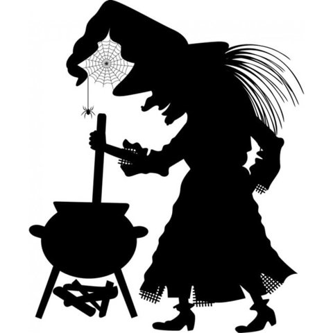 Rienda Libre Graphics - Decomural Witch Cauldron Halloween Ws-17792