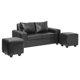 thumbnail image 2 of Living Kahlo 2 Cuerpos + 2 Pouf Pu Negro, 2 of 9