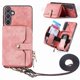 thumbnail image 5 of Funda Tipo Cartera con Correa Cruzada para Samsung Galaxy S24 Protección Contra Golpes Rosa, 5 of 6