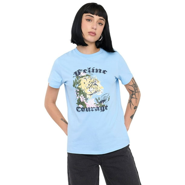 Polera Mujer Fun Regular Fit Celeste Corona