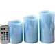 thumbnail image 1 of Juego de 3 velas LED Adoria Light Blue, 7,5 cm de diámetro, 1 of 6