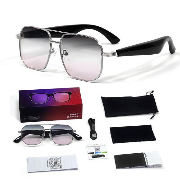 Gafas Inteligentes SKEKECIE con Traductor AI y Diseño Inalámbrico de Oreja Abierta
