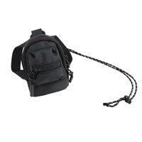 Ioensy - Bolsa De Viaje Para El Cuello, Tarjetero De Bolsillo De Tela Oxford Para Deportes, Escalada, Ciclismo, Negro