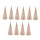 thumbnail image 3 of Cono de madera sin pintar de 10 piezas con soporte para exhibición de joyas, soporte de exhibición 3 x 8 cm, 3 of 5