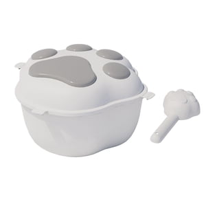 Ioensy - Contenedor De Almacenamiento De Alimentos Para Perros Con Tapa Dispensador De Alimentos Granos Caja De Arroz Gris