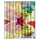thumbnail image 1 of Cortina de ducha con diseño de flores en acuarela, juego de cortinas de baño con ganchos, tamaño 60 x 72 pulgadas, 1 of 3