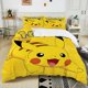 thumbnail image 1 of Cute Pokémon Pikachu Print Bedding Set 3PC 1 Duvet Cover 2 Pillowcases Adult and Children Bedding Set Luxury Bed Comforter Set Bed Sheets, 1 of 5