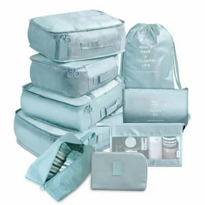 Malltradecl - 9 Piezas Organizadores De Equipaje De Viaje Bolsa-Celeste