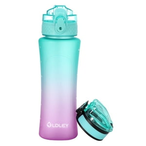 Botella De Agua Oldley Slim 450Ml Con Tapa De Pajilla