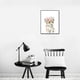 thumbnail image 4 of Pintura en lienzo con diseño de corona floral de animales, impresiones para niña, jirafa, elefante, león, arte de pared, póster para guardería, 4 of 5
