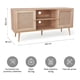 thumbnail image 2 of Rack TV de ratán con puertas color madera, 2 of 3