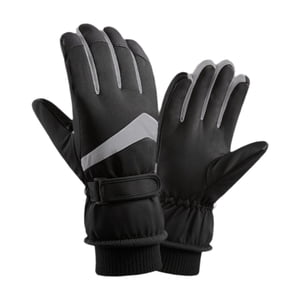 Ioensy - Guantes Cálidos De Invierno, 1 Par, Guantes De Esquí Suaves Para Deportes Al Aire Libre, Senderismo, Mujeres, Color Negro