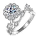 thumbnail image 1 of Anillos de Compromiso de Moissanita para Mujer 1 Uds Color D Claridad VVS1 Anillos de Diamante Anillos de Boda de Moissanita de Plata Esterlina S925 con Certificado, 1 of 8