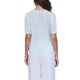 thumbnail image 3 of INSPIRE CHIC Tops de Verano para Mujeres con Mangas Cortas Abullonadas Cuello Redondo Camisas con Aberturas Sueltas Túnica XS Azul Claro, 3 of 6