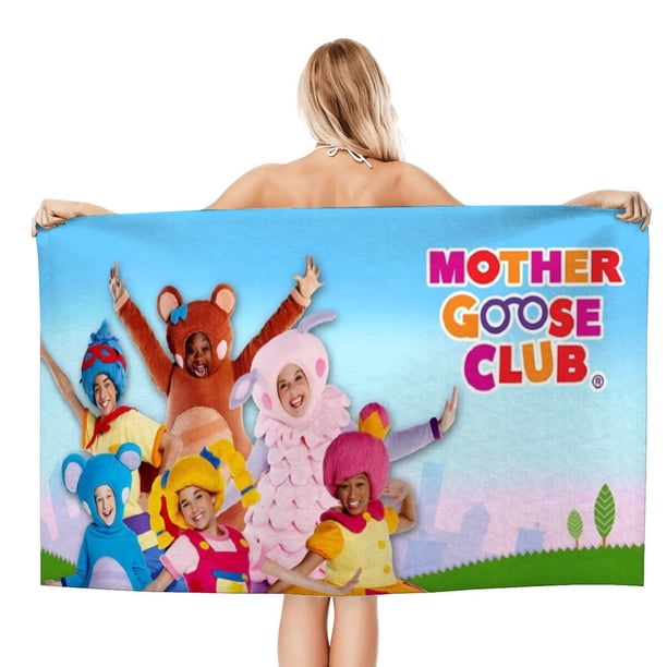 Mother Goose Club Toalla de playa de secado rápido con diseño temático, regalo para mujeres y niñas, ideal para cumpleaños, fans, amantes de la música, uso en la playa o al aire libre, 78 × 180 cm