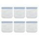 thumbnail image 1 of Bolsas reutilizables para almacenar alimentos, 6 unidades, bolsas reutilizables para congelador, 1 of 5