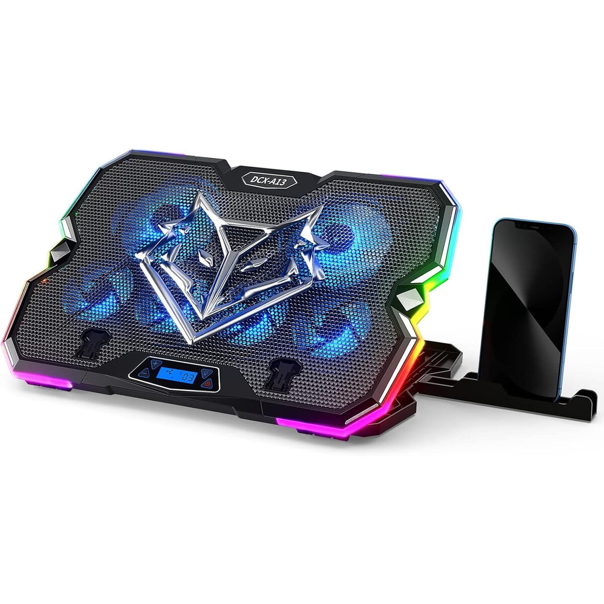 Base Enfriadora Laptop Keibn A13 Rgb 6 Ventiladores 15.6 Lcd