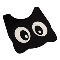 Magideal - Alfombra De Baño, Alfombra De Baño, Decoración Del Hogar, Alfombra De Baño Gruesa, Alfombra De Área Antideslizante, Linda Alfombra De Baño De Gato Neg