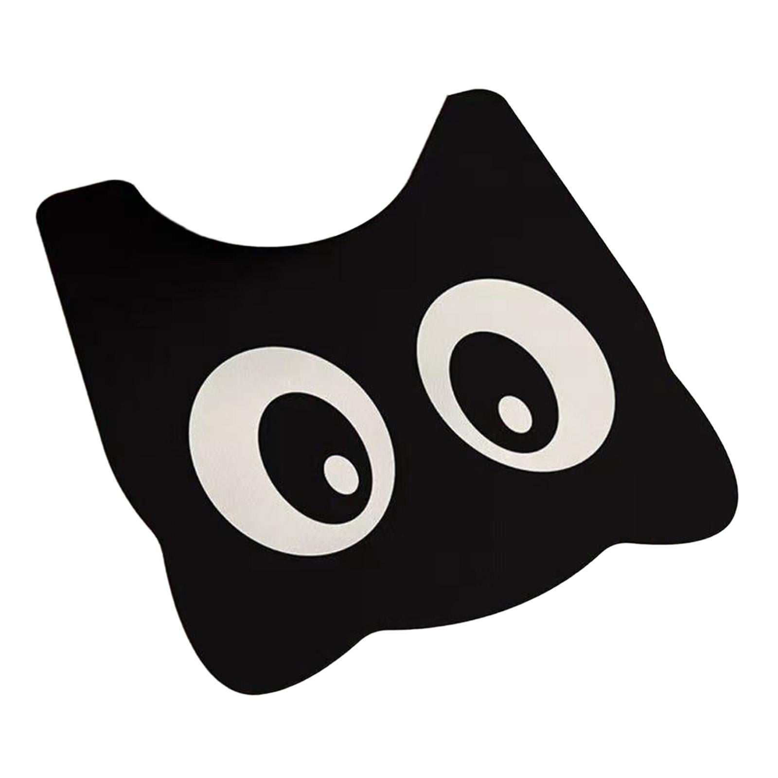 Magideal - Alfombra De Baño, Alfombra De Baño, Decoración Del Hogar, Alfombra De Baño Gruesa, Alfombra De Área Antideslizante, Linda Alfombra De Baño De Gato Neg