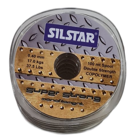 Silstar - Nylon De Pesca 0,40Mm Super Strong Resisten17Kg 100Mt Marron