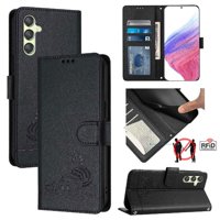 Funda Tipo Cartera Foxdock Para Samsung Galaxy A24 4G Con Soporte, Ranuras, Rfid, Diseño De Gato