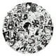 thumbnail image 1 of 50 pegatinas de grafiti de calavera gótica en blanco y negro para scooter, guitarra, taza, maleta con ruedas, pegatinas impermeables, 1 of 5