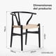thumbnail image 4 of Silla Wishbone Madera De Haya Para Comedor Venhoouse Negra, 4 of 8