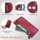thumbnail image 5 of Funda tipo libro para OPPO A57e 4G con bolsillo con cremallera, cierre magnético, 7 ranuras para tarjetas y correa para la muñeca., 5 of 6
