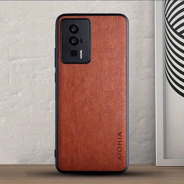 Case For Poco F5 Pro Coque Solid Color Durable Classical Business Artificial Leather Cover For Xiaomi Poco F5 Case Funda