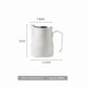 thumbnail image 3 of Café de acero inoxidable Jarra de leche Espresso Latte Art Pitcher para uso casero de café (350ml, blanco silenciado), 3 of 3