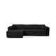 thumbnail image 1 of Modular Sectional Sofa, Cloud Sectional Couch with Deep Seat, Modern Modular L-Shape Sofa with Chaise,Upholstered Boneless Couches for Living Room (Corduroy, BLACK,Left Facing Chaise), 1 of 3