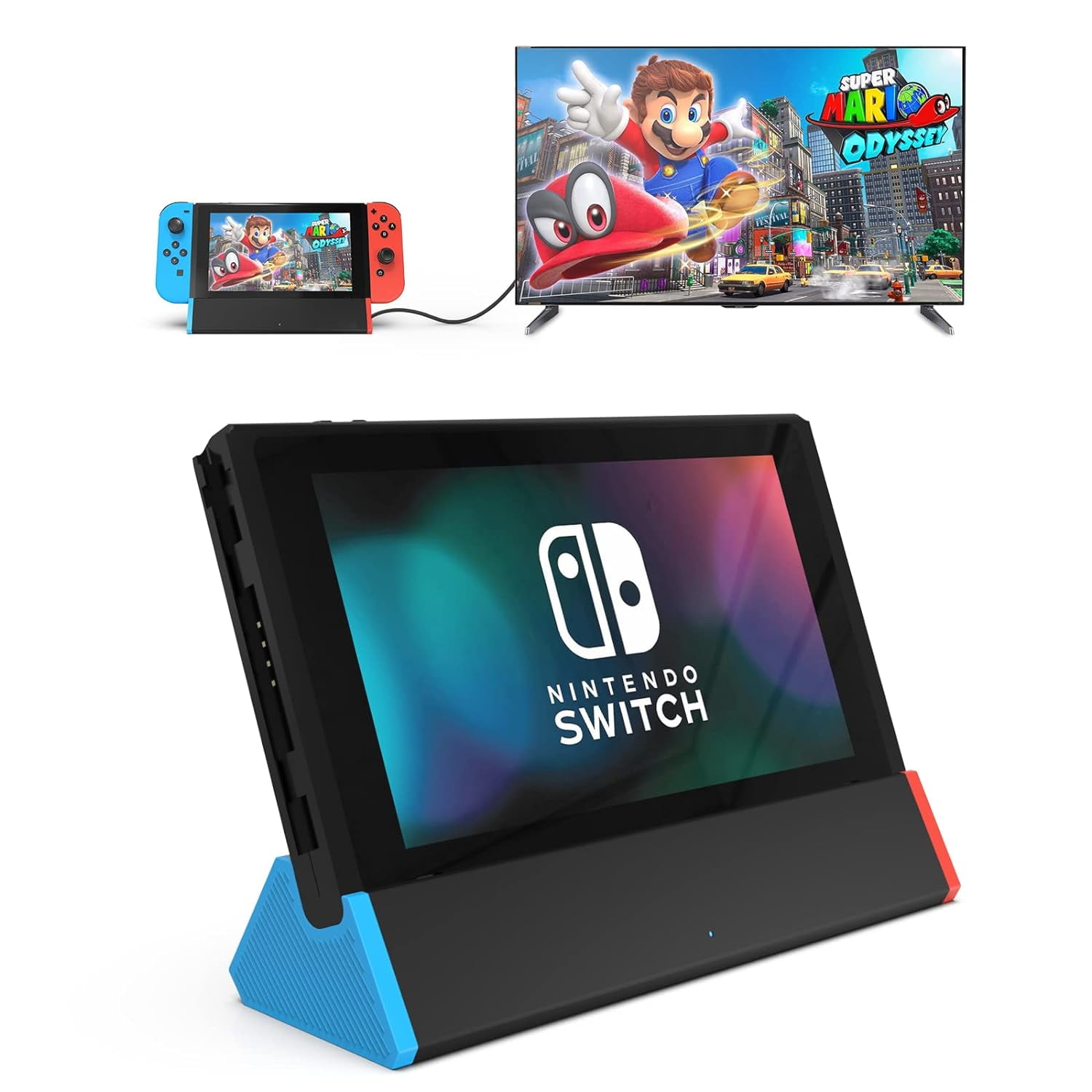 Genérico - Estación De Acoplamiento Para Tv Portátil Compatible Con Nintendo Switch/switch Oled - Adaptador Hdmi 4k, Puerto Tipo C, Puerto Usb-modelo Lan