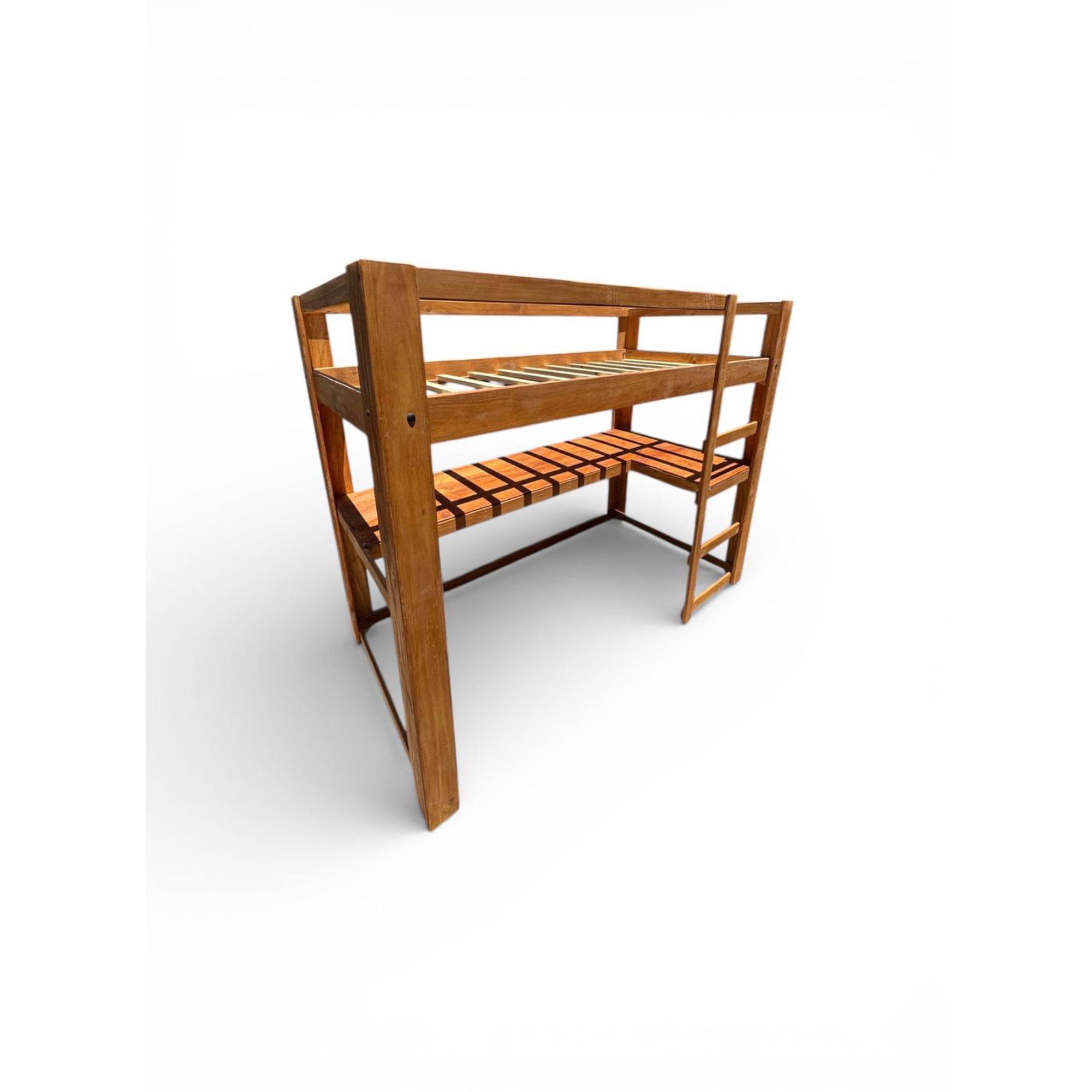 Myr - Cama Alta Con Escritorio En L Plaza Y Media