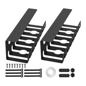 Bothyi - Bandeja Organizadora De Cables De 2 Piezas Con Estructura Hueca Debajo Del Escritorio De 15,7 Pulgadas De Largo