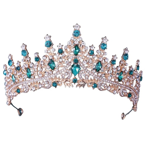 Bothyi - Tiara De Cumpleaños, Accesorios Para El Cabello, Joyería Para El Cabello, Corona Nupcial Para Niñas, Verde